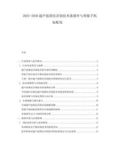 2025-2030超聲波指紋識(shí)別技術(shù)滲透率與智能手機(jī)標(biāo)配化