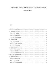 2025-2030中國(guó)引線框架行業(yè)技術(shù)路線圖繪制與創(chuàng)新資源整合