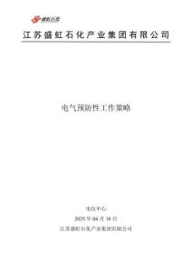 電儀中心-電氣預(yù)防性工作策略--2025.04.10