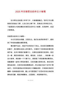 2025年托物言志的作文小雛菊