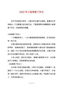 2025年小魚得救了作文