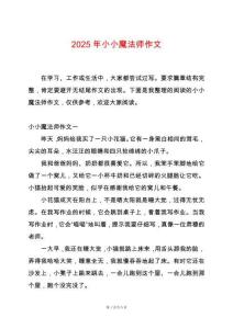 2025年小小魔法師作文
