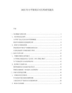 2025年小平鉗項目可行性研究報告