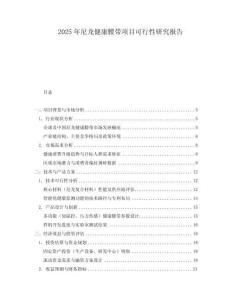 2025年尼龍健康腰帶項(xiàng)目可行性研究報(bào)告