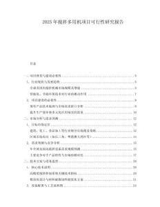 2025年攪拌多用機項目可行性研究報告