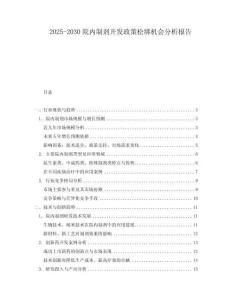 2025-2030院內(nèi)制劑開(kāi)發(fā)政策松綁機(jī)會(huì)分析報(bào)告