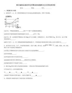 四川省敘永縣初中化學(xué)期末測試題庫大全【奪冠系列】