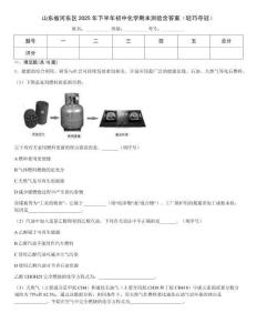 山東省河?xùn)|區(qū)2025年下半年初中化學(xué)期末測驗(yàn)含答案（輕巧奪冠）