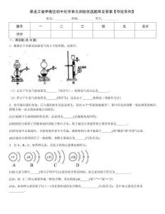 黑龍江省伊春區初中化學單元測驗優選題庫及答案【奪冠系列】
