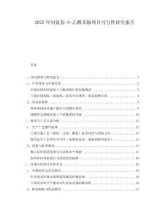 2025年間氨基-N-乙酰苯胺項目可行性研究報告