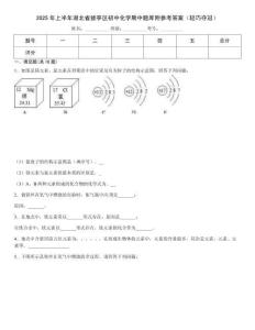 2025年上半年湖北省猇亭區(qū)初中化學期中題庫附參考答案（輕巧奪冠）