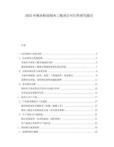 2025年桐木貼面細木工板項目可行性研究報告