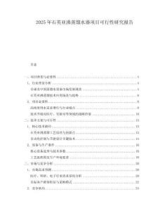 2025年石英亞沸蒸餾水器項(xiàng)目可行性研究報(bào)告