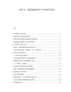2025年二通保溫閥項目可行性研究報告
