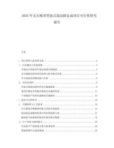 2025年無石棉重型盤式制動蹄總成項目可行性研究報告