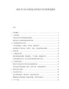 2025年LED全彩顯示屏項(xiàng)目可行性研究報(bào)告