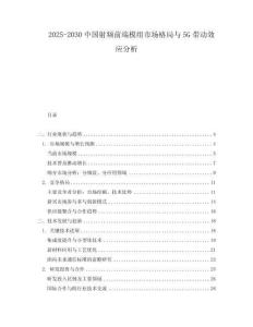 2025-2030中國射頻前端模組市場格局與5G帶動效應分析