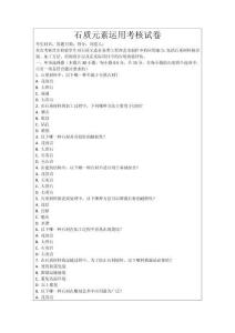 石質元素運用考核試卷