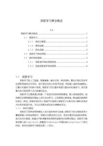 深度學(xué)習(xí)算法概述【3300字】