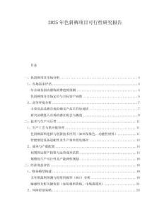 2025年色斜褲項(xiàng)目可行性研究報(bào)告