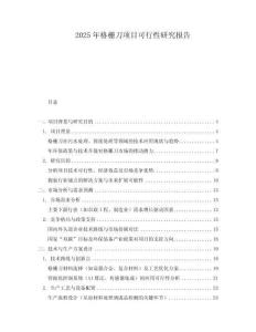 2025年格柵刀項(xiàng)目可行性研究報(bào)告