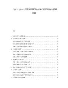 2025-2030中國鋁硅酸鈣行業(yè)客戶價(jià)值挖掘與精準(zhǔn)營銷