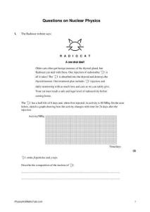 A2 Physics 物理 出國英語5.4 Nuclear Physics