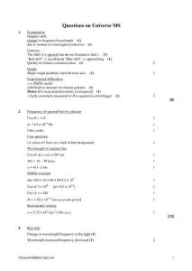 A2 Physics 物理 出國英語5.6.2 Universe MS