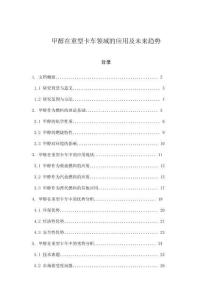 甲醇在重型卡車領域的應用及未來趨勢