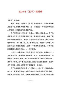 2025年《孔子》觀后感