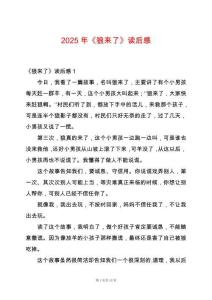 2025年《狼來了》讀后感