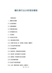 硼化物行業(yè)分析報(bào)告模板