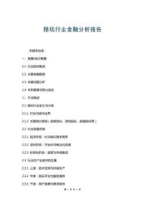 陪玩行業(yè)金融分析報告