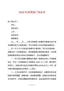 2025年(實用)私了協(xié)議書