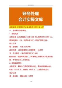 做賬實操-生活用紙行業(yè)全盤賬務處理分錄SOP