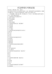 應(yīng)急照明燈考核試卷