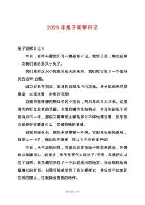 2025年兔子觀察日記