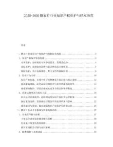 2025-2030糖衣片行業(yè)知識(shí)產(chǎn)權(quán)保護(hù)與侵權(quán)防范