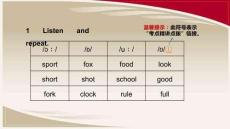 人教 七年級(jí)英語(yǔ)上冊(cè) Unit3 Period 2 Pronunciation（1-2f）