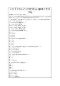 出版企業知識產權保護援助項目推出考核試卷