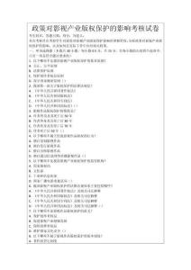 政策對(duì)影視產(chǎn)業(yè)版權(quán)保護(hù)的影響考核試卷