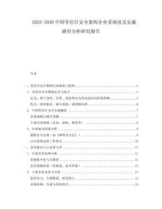 2025-2030中國零信任安全架構企業采納度及實施路徑分析研究報告