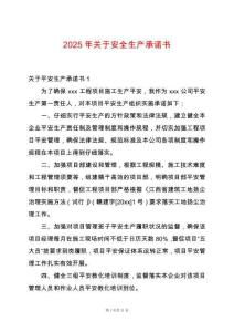 2025年關(guān)于安全生產(chǎn)承諾書(shū)