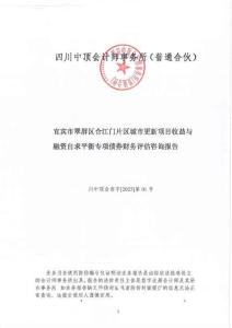 宜賓市翠屏區(qū)合江門片區(qū)城市更新項目-財評報告