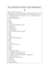 廢氣處理技術(shù)專利申請(qǐng)與保護(hù)策略考核試卷