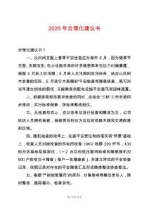 2025年合理化建議書