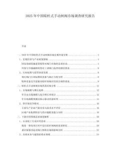 2025年中國暗桿式手動閘閥市場調查研究報告