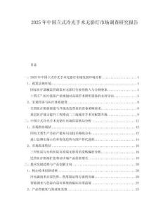 2025年中國立式冷光手術無影燈市場調查研究報告