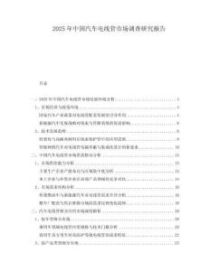 2025年中國汽車電線管市場調(diào)查研究報告