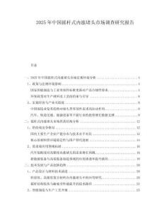 2025年中國搖桿式內漲堵頭市場調查研究報告